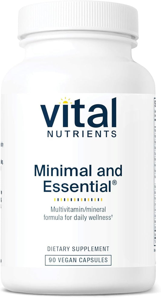 Vital Nutrients Minimal and Essential Multivitamin | Vegetarian One per Day Multi Vitamin, Mineral, & Antioxidant Supplement* | Iron-Free | Gluten, Dairy, Soy Free | Non-GMO | 90 Capsules
