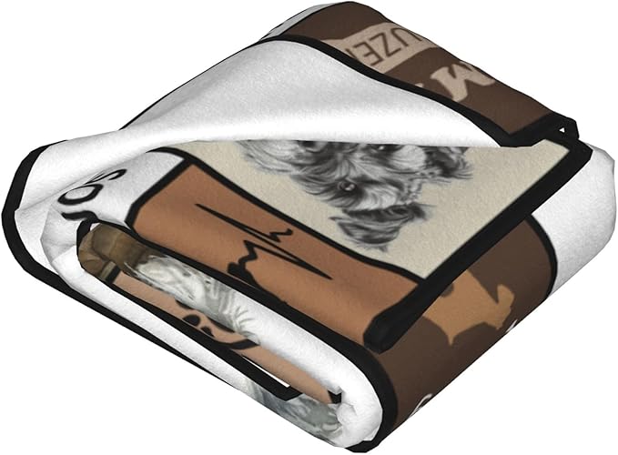 Schnauzer Blanket Dog Throw Blanket Fleece Plush Bedding Schnauzer Gifts for Women Men Boys Girls Adults for Couch Sofa Bed Home Decor 80"X60"