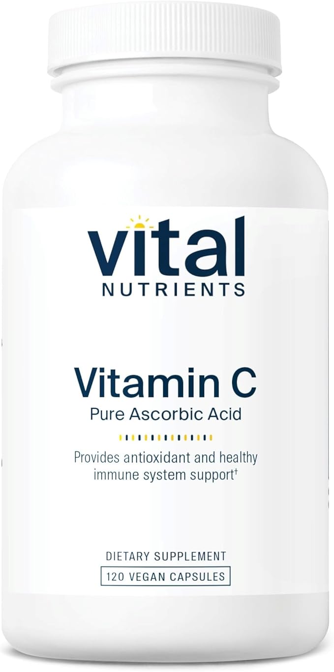 Vital Nutrients Vitamin C 1000mg (100% Pure Ascorbic Acid) | Vegan Antioxidant Supplement for Immune Support and Iron Absorption* | Gluten, Dairy and Soy Free | Non-GMO | 120 Capsules