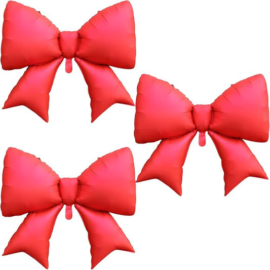 FBQ 3 Pcs Giant Red Bow Balloon Butterfly Theme Wedding Birthday Baby Shower Decorations Supplies