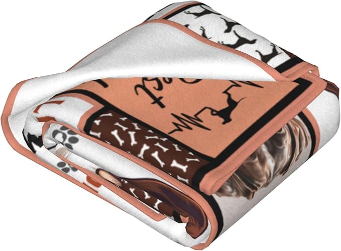 German Shorthaired Pointer Blanket Dog Throw Blanket Cozy Fleece Flannel Bedding Pet Stuff Gifts for Women Men Boys Girls Lovers Adults Lovers Plush for Couch Sofa Bed Decor 60"X50"