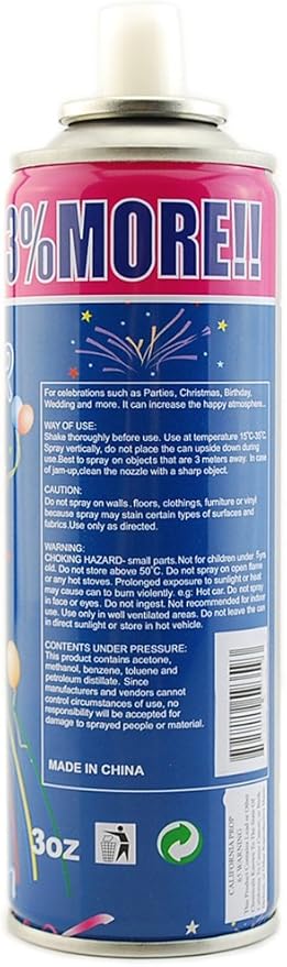 72 Pack of Party Streamer Spray String in a Can Children's Kid's Party Supplies, Perfect for Parties/Events