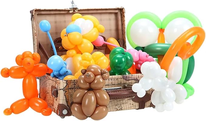 260 Long Balloons 160 Pcs Latex Twisting Animals Balloons 8 Assorted Colors 20 Per Color for Long Skinny Twisting Birthday Party Wedding Decorations Arch Garland Clown Balloon Supplies DIY Events