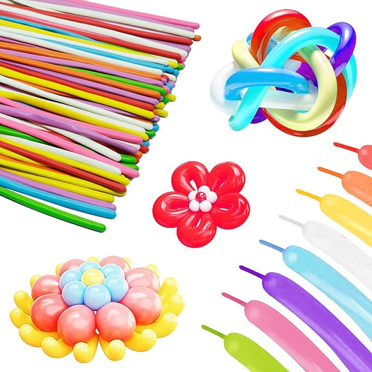 260 Long Balloons 160 Pcs Latex Twisting Animals Balloons 8 Assorted Colors 20 Per Color for Long Skinny Twisting Birthday Party Wedding Decorations Arch Garland Clown Balloon Supplies DIY Events