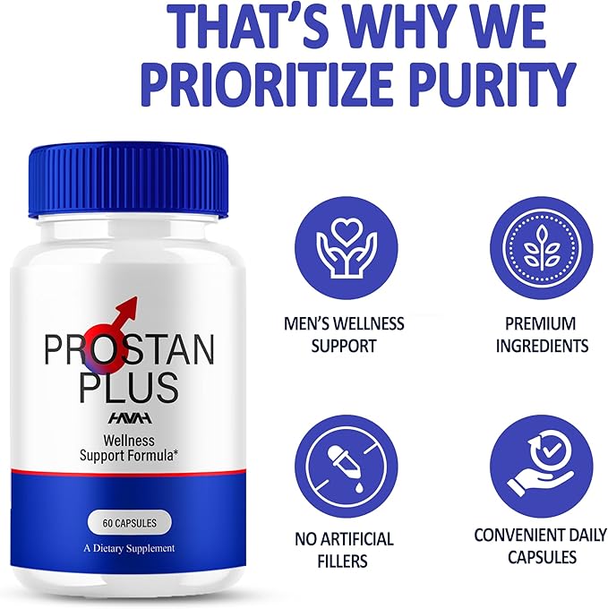 (3 Pack) Prostan Plus Advanced Prostate Support Supplement ProstanPlus Capsules, Prosta Plus Maximum Strength Advanced Health & Wellness Multivitamin Formula, Prostan Plus Support Pills (180 Capsules)