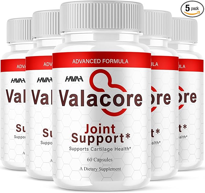 (5 Pack) Valacore Maximum Strength Joint Support Capsules, Vala Core Daily Advanced Mobility Multivitamin Health Support Supplement, Valacore Premium Joint Support Natural Formula Pills (300 Capsules)