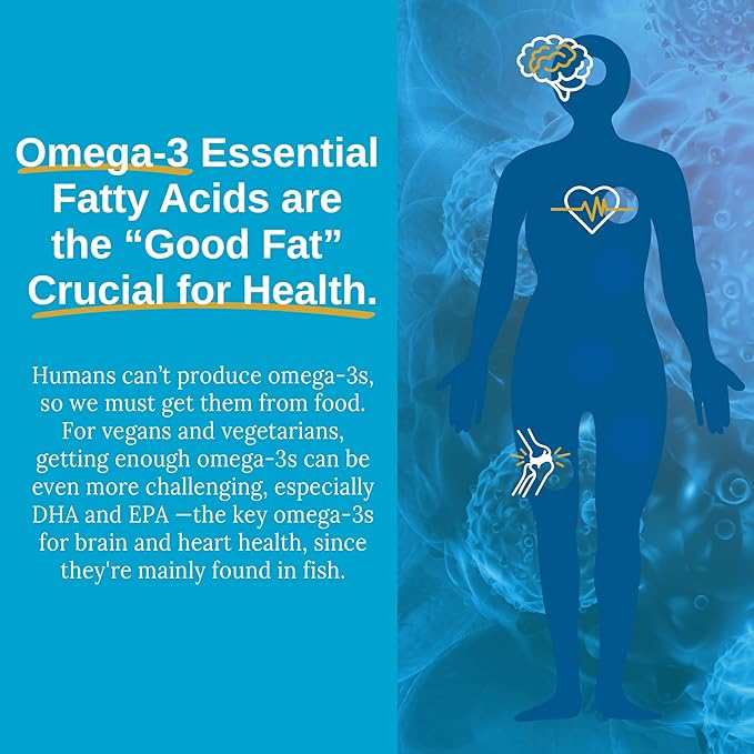 Xtendlife Vegan Omega 3 DHA & EPA - Potent Plant-Based Supplement from Marine Algae - Perfect for Vegans and Vegetarians - 30 Day Supply