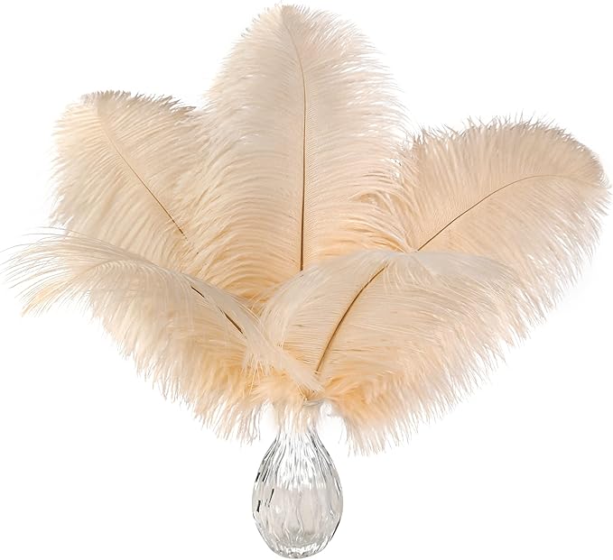 Ballinger Light Salmon Ostrich Feathers - 24pcs 10-12inch Feathers for vase，Wedding Party Centerpieces and Home Decor