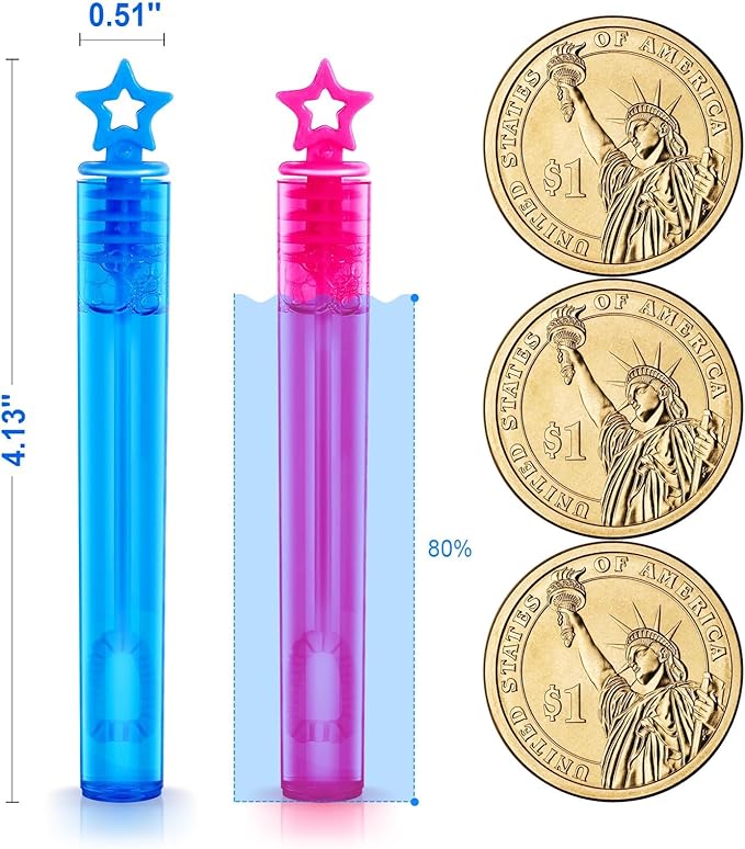 SpringFlower 400 PCS Mini Bubble Wand, Bubble Bulk for Kids, Party Favor Supply, Themed Birthday, Summer Outdoor Activities, Bubble Maker Mini Bubble Wand 10 Colors