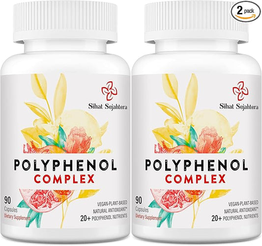 67,500 MG Polyphenols Supplement - Powerful Antioxidants & Polyphenol for Age Defense, Polyphenol Superfood, Quercetin, Resveratrol, Green Tea, Plant-Based & Energy, Immune Support, 180 Capsules
