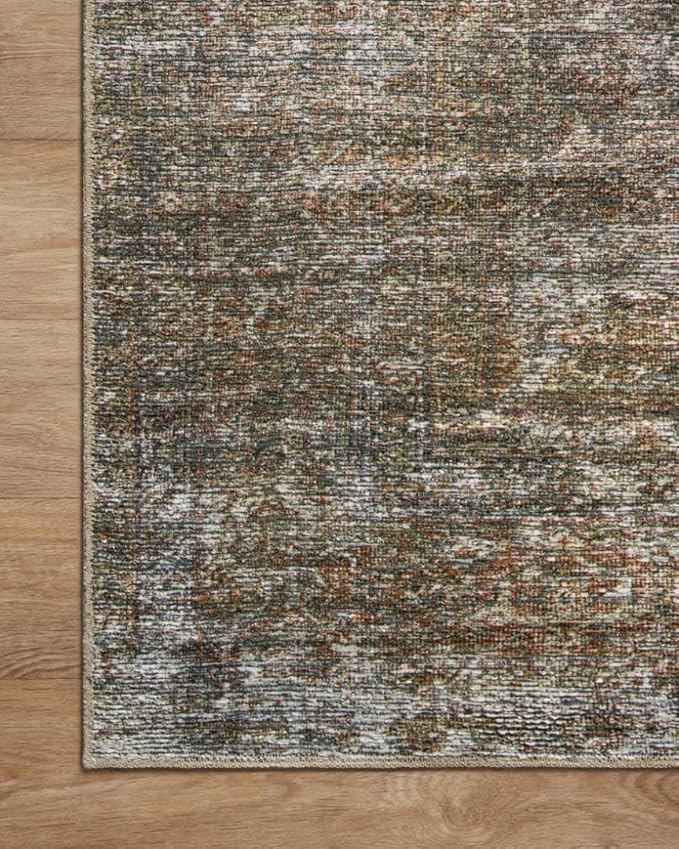 Loloi Amber Lewis Billie Collection, Tobacco & Rust 6'-0" x 9'-0" Area Rug – Antique & Distressed Accent Rugs for Living Room, Bedroom, Entryway & Hallway, No Shed High Traffic Area Home Decor Rug