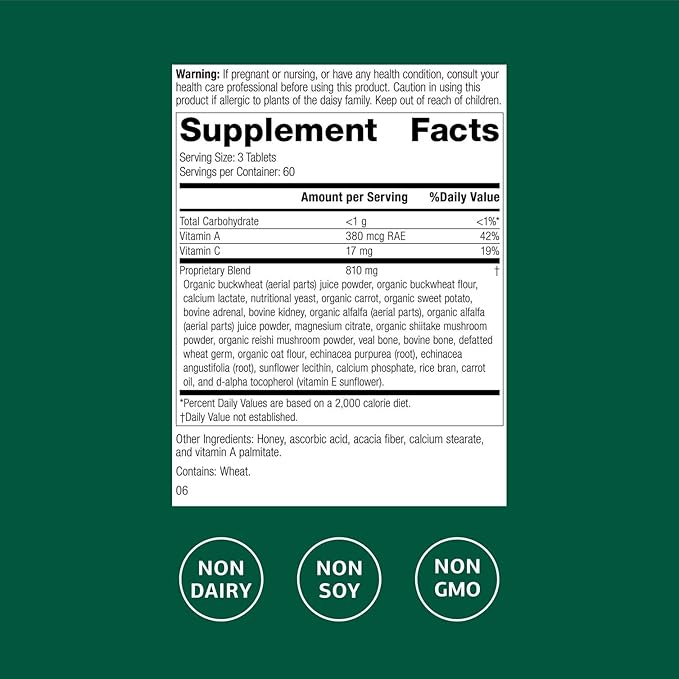 Standard Process Inc. Cataplex A-C-P Heart Health,Gum Health,Immune Support,Vascular Supplement with Vitamin C,Magnesium Citrate,Nutritional Yeast,Vitamin A,Reishi Mushroom Powder - 180 Tablets
