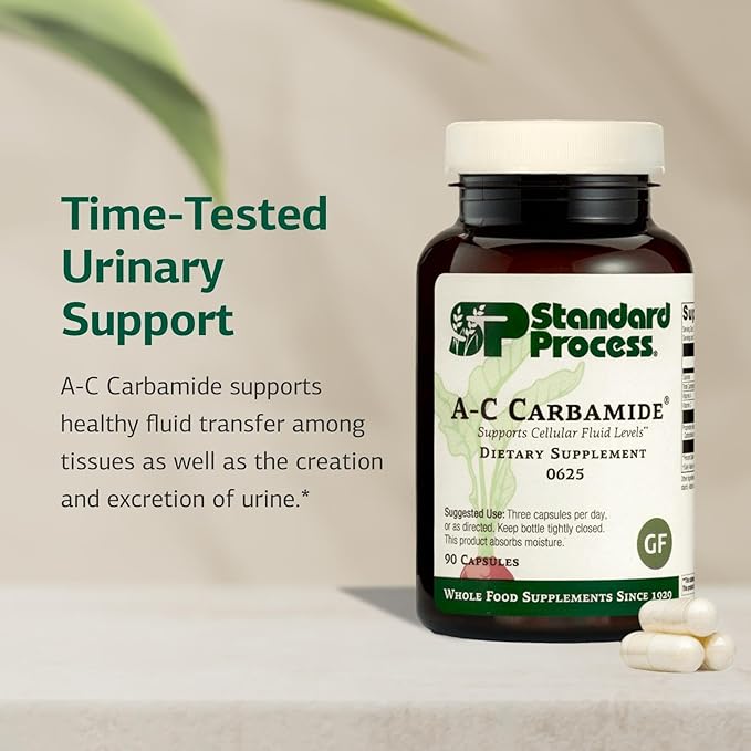 Standard Process Inc. A-C Carbamide - Gluten-Free Kidney Support Supplement with Vitamin A, Vitamin C, and Arrowroot Flour - 90 Capsules