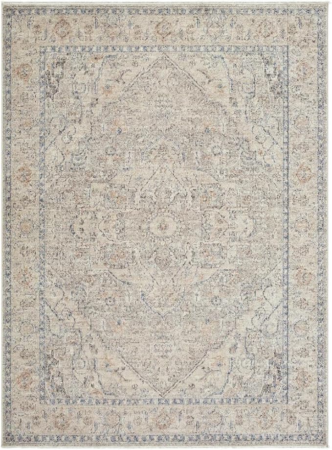 Livabliss x Galey Alix Maria Elena I Vintage Medallion Area Rug, 7'10" x 10' (8' x 10'), Taupe
