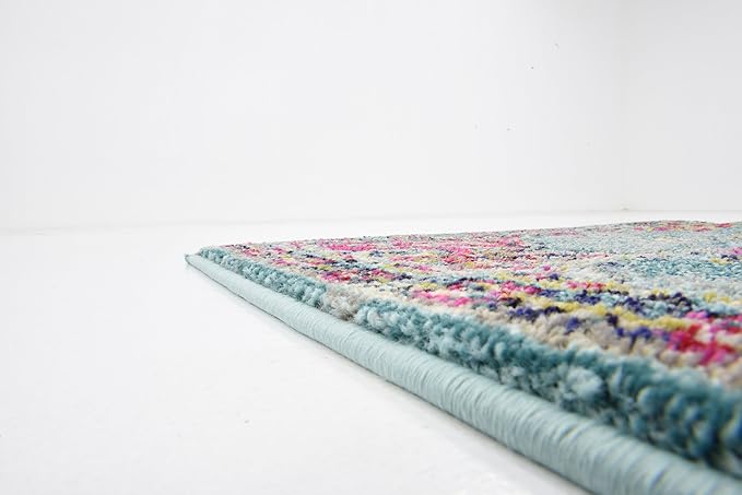 Unique Loom Medici Collection Floral Medallion Traditional Vintage Light Blue Runner Rug (2' 7 x 10' 0)