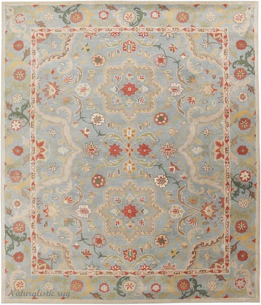 Handmade Tufted 100% Wool Area Rug Traditional Rug Bedroom Living Room Office for Luxury Home (Multi, 8' x10')