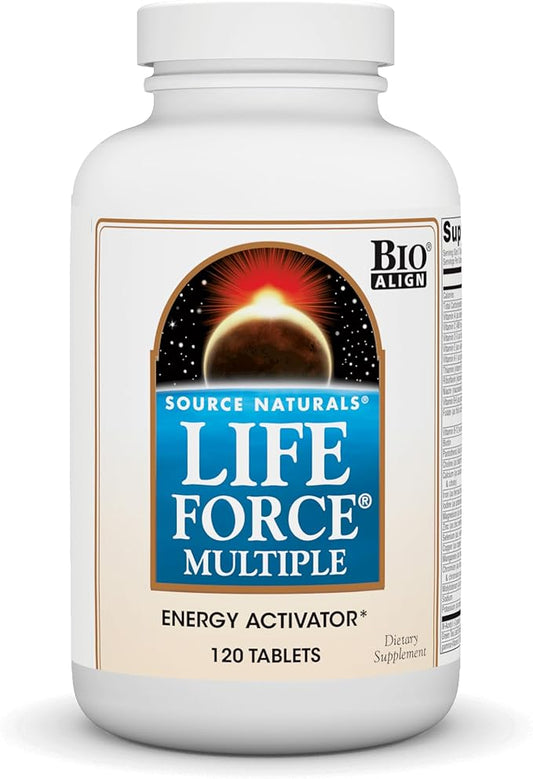Source Naturals Life Force Multiple Daily Multivitamin High Potency Essential Vitamins, Minerals, Antioxidants & Nutrients - Energy & Immune Boost - 120 Tablets