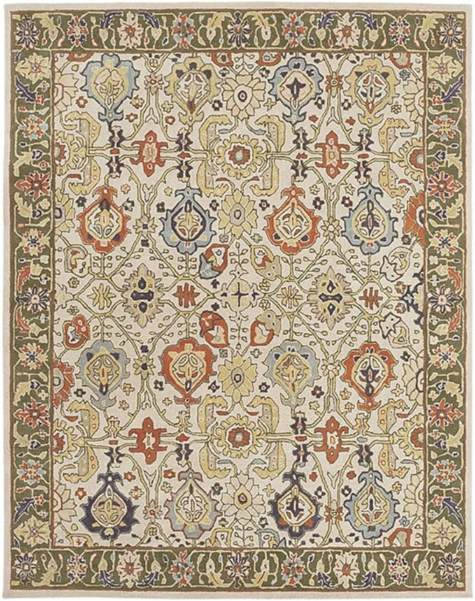 Handmade Traditional Oriental Premium 100% Wool Area Rugs & Carpet Bedroom Living Room Dining Room Luxury Home (5x8 Feet)