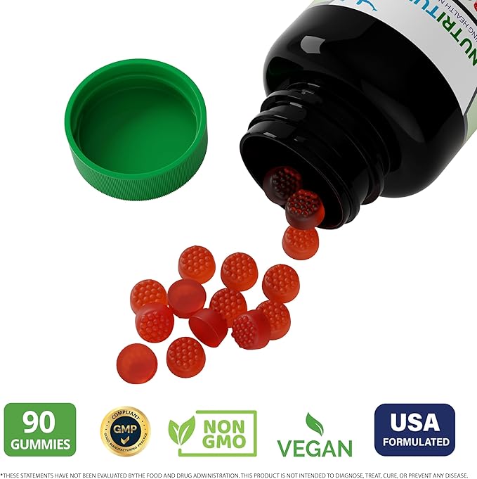 Vitamin B Complex Gummies–High Potency B Complex Vitamins Gummies with Methyl B12, Folate, Biotin & Vitamin C – Non-GMO, Vegan, Gluten-Free – 90 Gummies – Made in USA