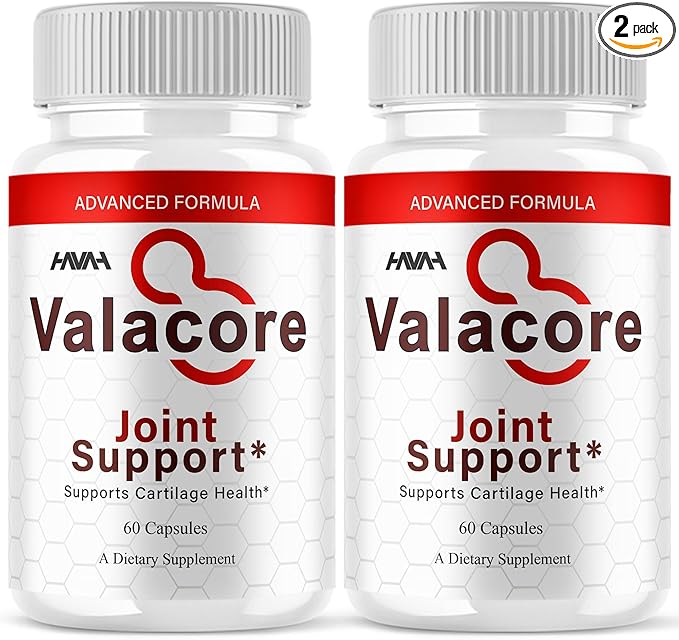 (2 Pack) Valacore Maximum Strength Joint Support Capsules, Vala Core Daily Advanced Mobility Multivitamin Health Support Supplement, Valacore Premium Joint Support Natural Formula Pills (120 Capsules)