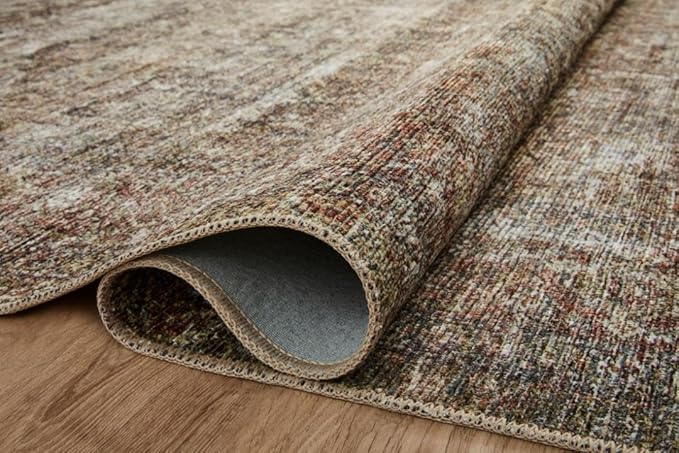 Loloi Amber Lewis Billie Collection, Tobacco & Rust 2'-6" x 7'-6" Area Rug – Antique & Distressed Accent Rugs for Living Room, Bedroom, Entryway & Hallway, No Shed High Traffic Area Home Decor Rug