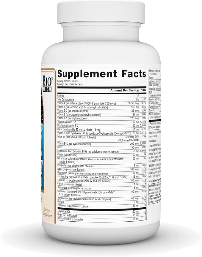 Source Naturals Life Force Multiple Daily Multivitamin High Potency Essential Vitamins, Minerals, Antioxidants & Nutrients - Energy & Immune Boost - 90 Tablets