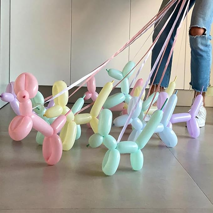 260 Long Balloons 160 Pcs Latex Twisting Animals Balloons 8 Assorted Colors 20 Per Color for Long Skinny Twisting Birthday Party Wedding Decorations Arch Garland Clown Balloon Supplies DIY Events