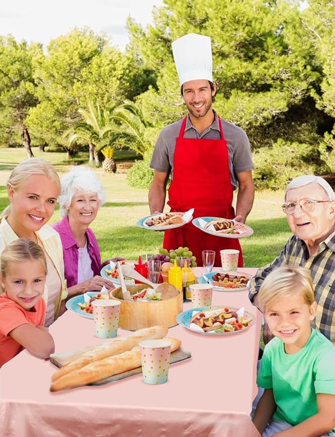 141 Pieces Rainbow Gold Party Supplies, Party Dinnerware Sets Include Paper Plates Napkins Cups Silverware, for Wedding Bridal Shower Engagement Birthday Parties Decoration -20 Serves