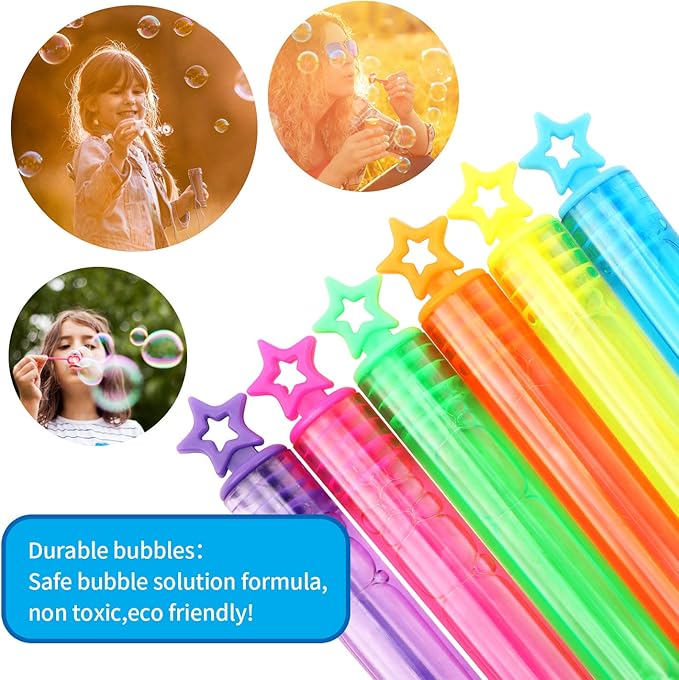 SpringFlower 66 Pieces Mini Bubble Wands,Bubble Party Favors Assortment Toys for Kids,Themed Birthday, Halloween, Goodie Bags, Carnival Prizes, Wedding,Outdoor Gifts for Girls & Boys