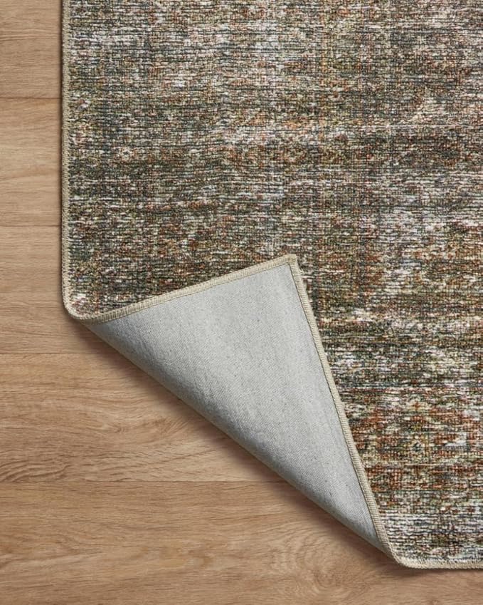 Loloi Amber Lewis Billie Collection, Tobacco & Rust 2'-6" x 7'-6" Area Rug – Antique & Distressed Accent Rugs for Living Room, Bedroom, Entryway & Hallway, No Shed High Traffic Area Home Decor Rug