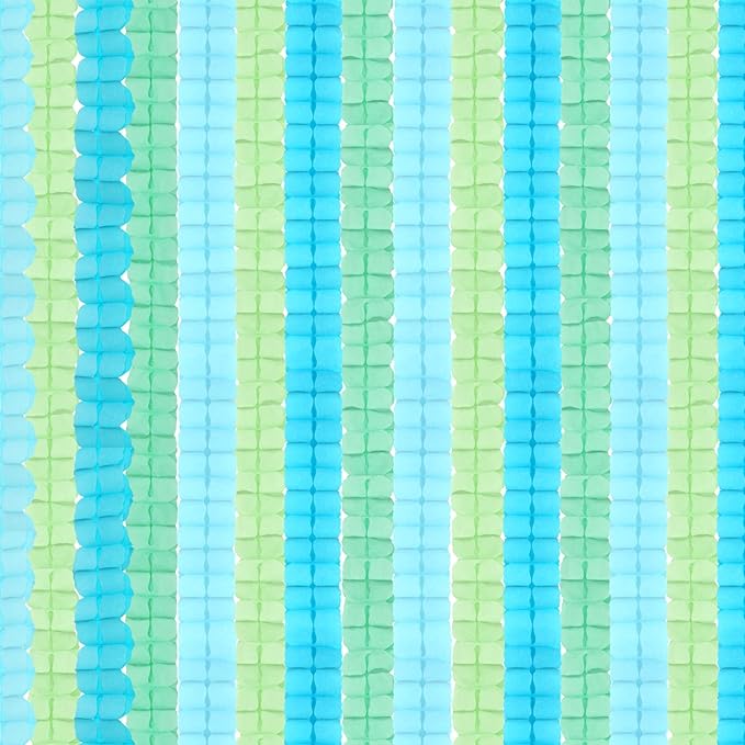 Blue-Green Party-Decorations Streamers Garland - 157Ft Four-Leaf Clover Hanging Banner, Jungle Theme Party Supplies Spring Summer Birthday Baby Bridal Shower Decor Hugtmr