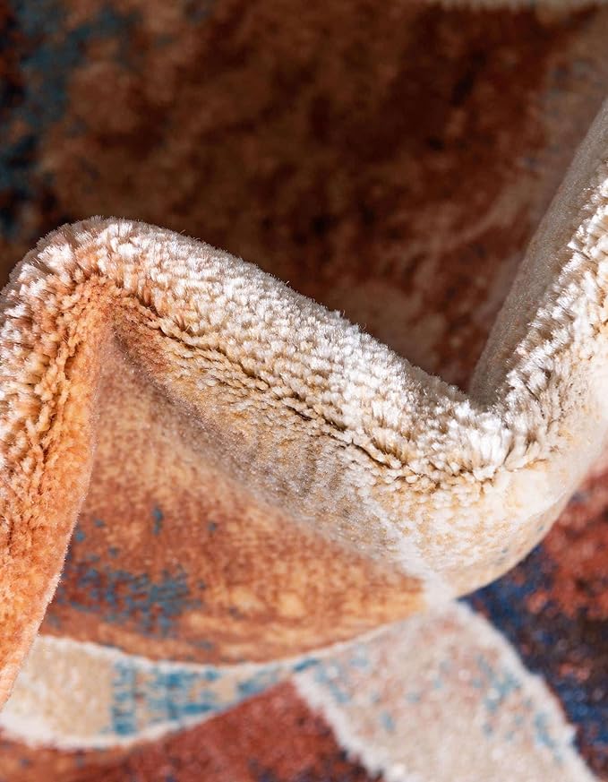 Unique Loom Mystic Collection Area Rug - Fitz Roy (2' x 5' 1" Runner, Brick Red/Brown)