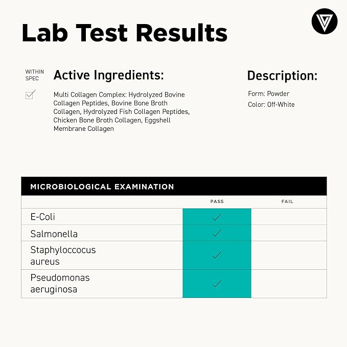 Vital Vitamins Multi Collagen Peptides Powder - Unflavored, Easy to Dissolve - Type I, II, III, V, X - for Women & Men - Promotes Hair, Skin, Nails, & Joint Health - 30 Servings
