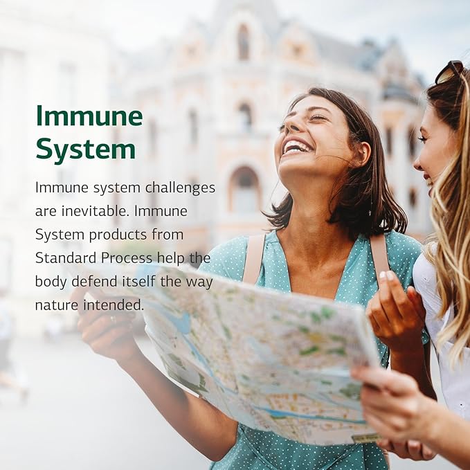 Standard Process Inc. Immuplex - Daily Immune Support Supplement with Folate, Iron, Vitamin C & Vitamin A - Mineral Supplement with Antioxidant Ingredients - 90 Capsules