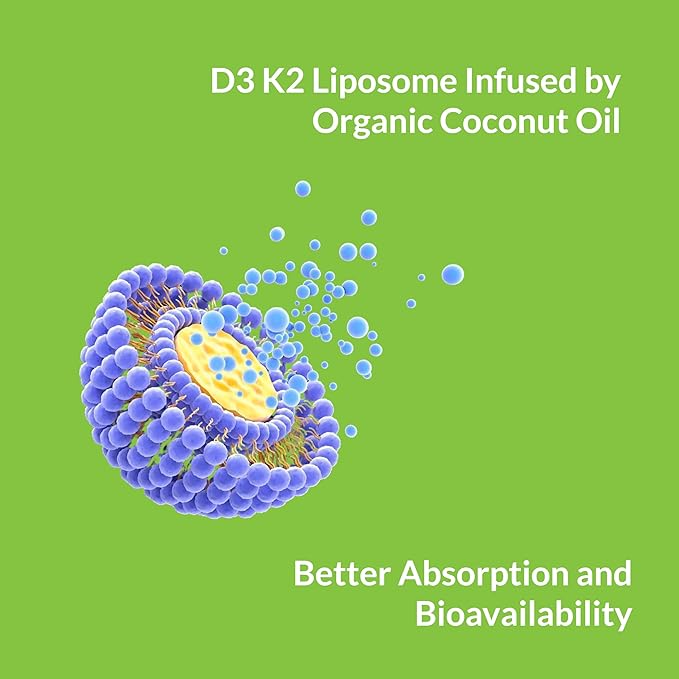 UpNourish Liposomal D3 K2 Vitamin 10000 IU D3 and K2 MK-7 200 mcg - 180 Vitamin D3 k2 (Vitamina D3 con K2) Mini Softgels - Easy to Swallow K2 D3 Vitamin