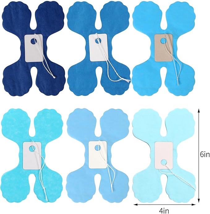 Baby-Royal Navy-Blue Party-Decorations Streamers Garland - 12pcs Boy Birthday Frozen Ocean Shower 4-Leaf Paper Clover Streamer, Bachelorette Bridal Wedding Engagement Banners Decor Ouruola