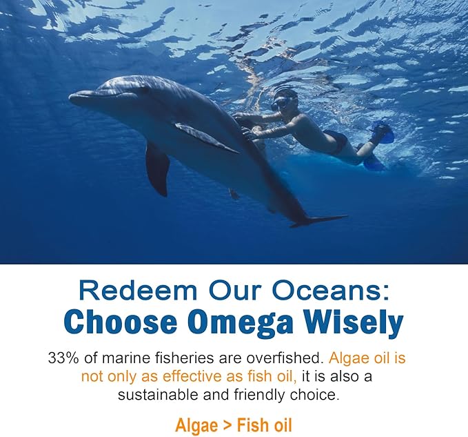 Vegan Omega-3 Gummies 1280mg + COQ10 + Vitamin D3 K2 (MK7), Omega 3 Fish Oil Alternative for Adults w/EPA 600mg DHA 400mg & MCT Oil, No Fish Taste from Marine Algae, for Brain, Eye, Immunity, 1 Pack