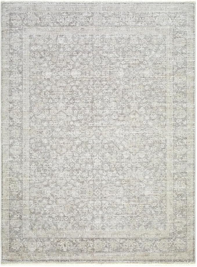 Livabliss x Galey Alix Maria Elena V Vintage Medallion Area Rug, 5'3" x 7' (5' x 7'), Tan