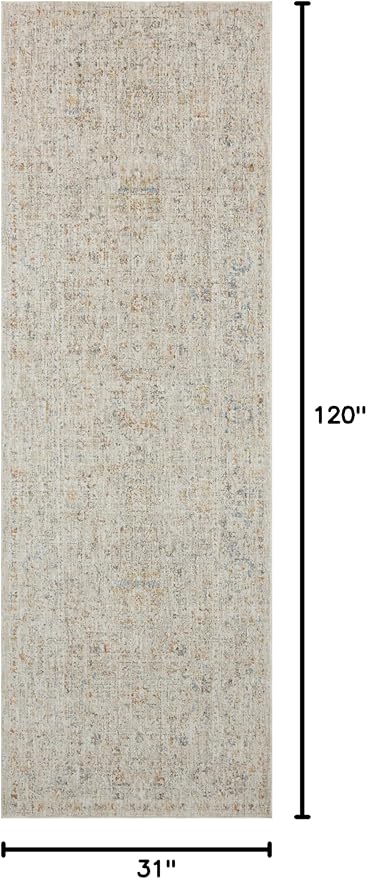 Loloi Amber Lewis Honora Collection HON-05 Bone/Multi 2'-7" x 10'-0" Runner Rug