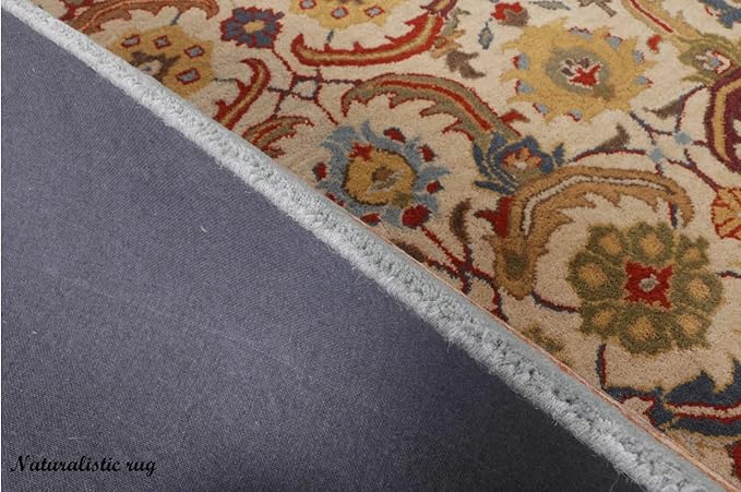 Handmade Tufted 100% Wool Area Rug Traditional Rug Bedroom Living Room Office for Luxury Home (Multi Red, 9' x 12')