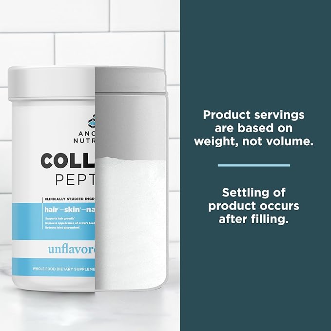 Ancient Nutrition Collagen Peptides, Collagen Peptides Powder, Unflavored Hydrolyzed Collagen, Supports Healthy Skin, Joints, Gut, Keto and Paleo Friendly, 28 Servings, 20g Collagen per Serving