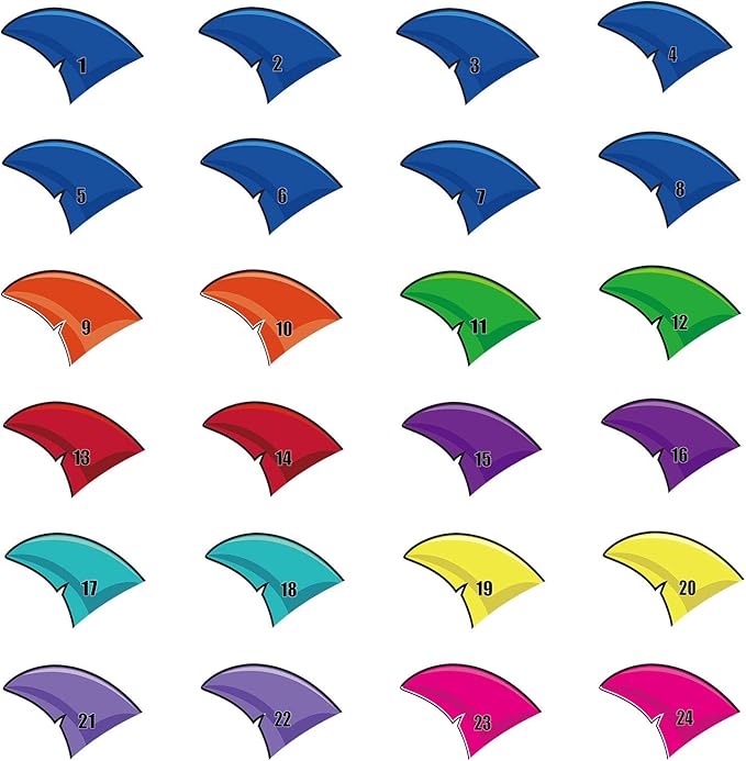 FEPITO Pin The Fin on The Shark Game with 24 Pcs Fins for Shark Birthday Party Decoration, Party Supplies