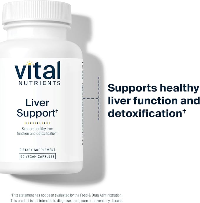 Vital Nutrients Liver Support Milk Thistle and Curcumin | Vegan Supplement | Herbal Combination to Support Healthy Liver Function* | Gluten, Dairy and Soy Free | 60 Capsules