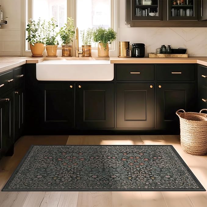 entryway Rug 2×3 Washable Green Kitchen Small Rugs