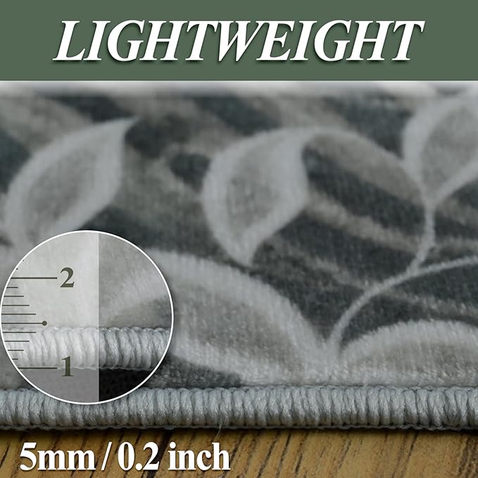 Area Rugs - 8x10 Rugs for Living Room,Non Slip Indoor Boho Area Rug Carpet Home Décor for Entryway, Bedroom, Dining Room (Sage Green)