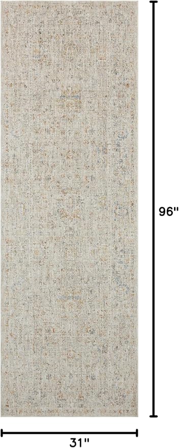 Loloi Amber Lewis Honora Collection HON-05 Bone/Multi 2'-7" x 8'-0" Runner Rug