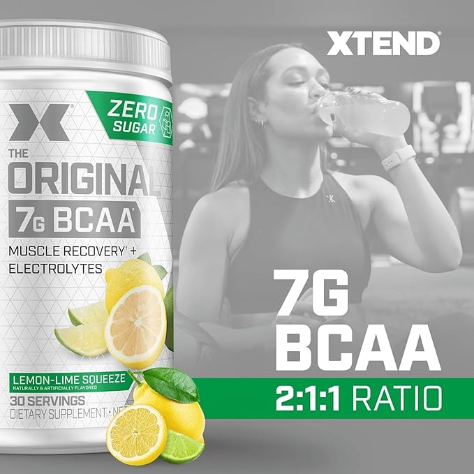 Xtend XTEND Original BCAA Powder 7g BCAA and 2.5g L-Glutamine, Sugar Free Post Workout Muscle Recovery Drink with Amino Acids for Men & Women, 30 Servings