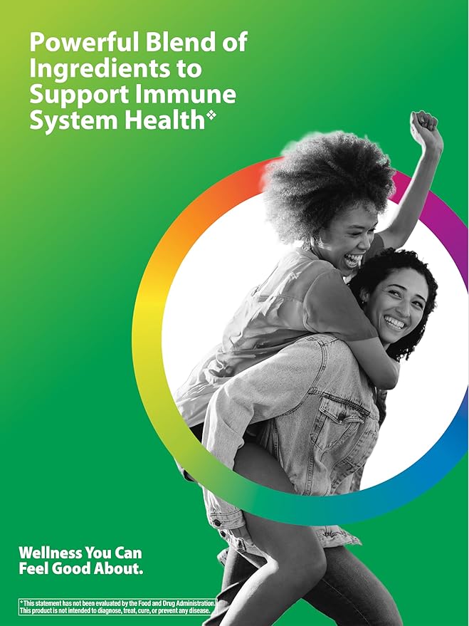 Rainbow Light Counter Attack Immune Support, Dietary Supplement Provides Immune Support, With Vitamin C, Zinc and 3 Targeted Herbal Blends, Vegan and Gluten Free, 90 Count