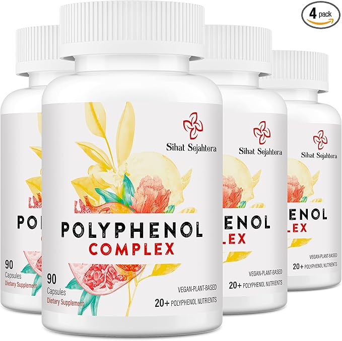 67,500 MG Polyphenols Supplement - Powerful Antioxidants & Polyphenol for Age Defense, Polyphenol Superfood, Quercetin, Resveratrol, Green Tea, Plant-Based & Energy, Immune Support, 360 Capsules
