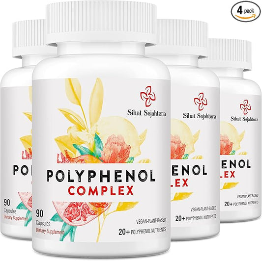 67,500 MG Polyphenols Supplement - Powerful Antioxidants & Polyphenol for Age Defense, Polyphenol Superfood, Quercetin, Resveratrol, Green Tea, Plant-Based & Energy, Immune Support, 360 Capsules